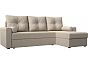 Диван угловой Верона Лайт правый Рогожка Бежевый