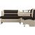 Кухонный угловой диван сидней экокожа коричневый/бежевый правый без механизма
