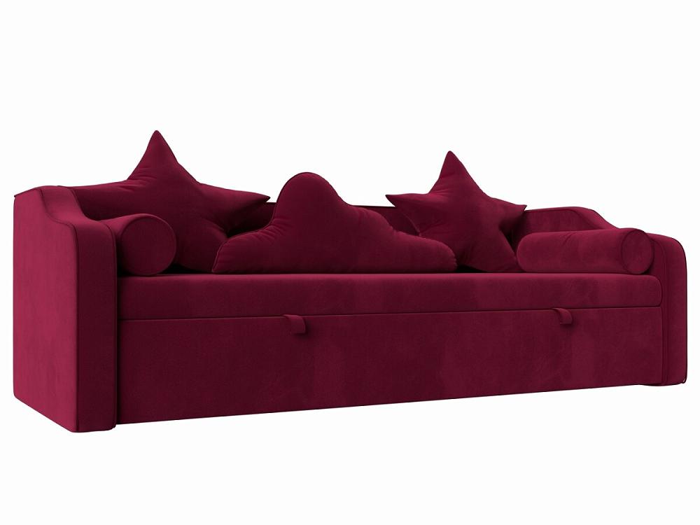 Детский диван-кровать Рико Микровельвет Бордовый детский диван кровать рико велюр бирюзовый