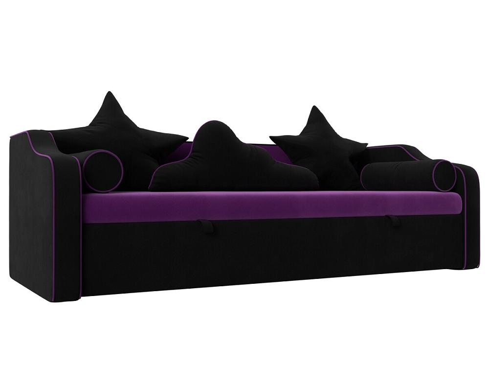 Детский диван-кровать Рико Микровельвет Фиолетовый/Черный детская кровать скаут микровельвет фиолетовый