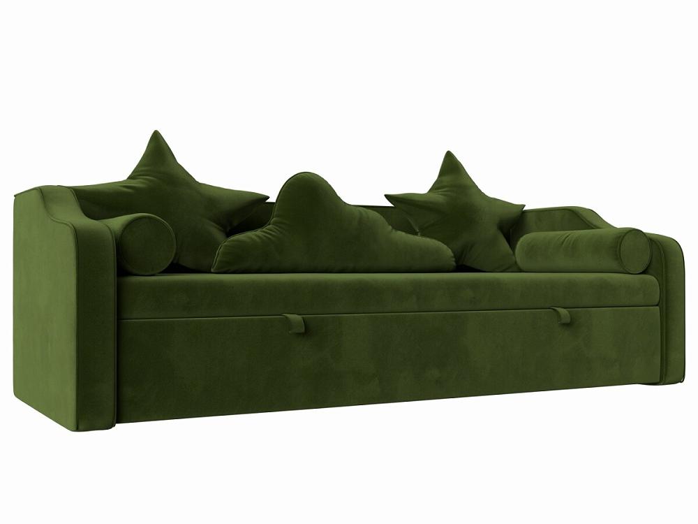 Детский диван-кровать Рико Микровельвет Зеленый детский диван кровать рико микровельвет желтый