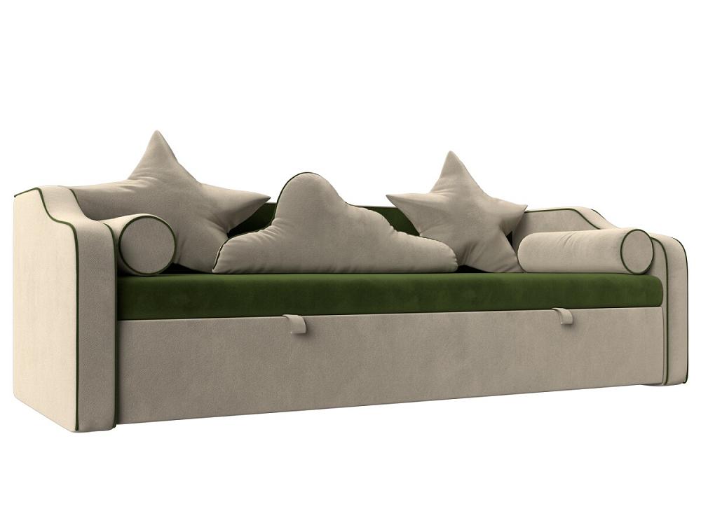 Детский диван-кровать Рико Микровельвет Зеленый/Бежевый ножницы детские маникюрные от 0 мес зелёный