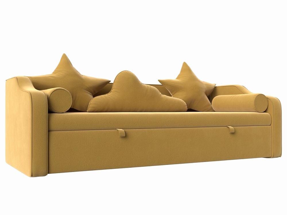 Детский диван-кровать Рико Микровельвет Желтый детский диван кровать рико велюр голубой