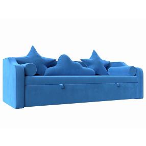 Детский диван-кровать Рико Велюр Голубой