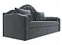 Диван детский прямой сойер велюр seven 17 серый выкатной