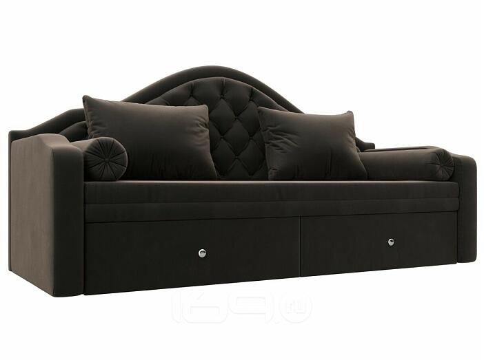 Диван детский прямой сойер seven 727 коричневый выкатной