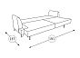 Диван - кровать Дамаск ELEGANS 67 комп. cв.сир./FIBRE 2421/8 осн. (печворг сирен.)