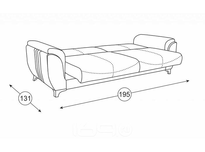 Диван - кровать Эмма Лаунж 13 серый/Лекко голд/FIBRE 2378/4 осн. (зигзаг)/Лекко терра