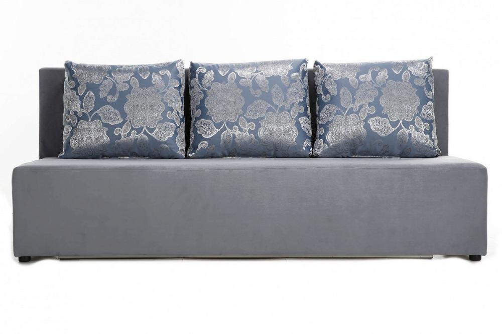 Прямой диван-кровать Гармония серый Браво 0201900106394 - фото 1