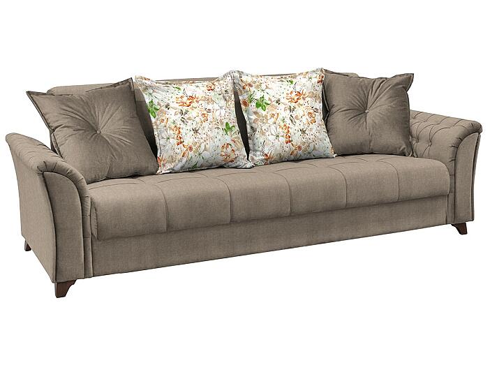 Диван - кровать Ирис Лекко десерт/FIBRE 2885/5  (коричнев.цветы)