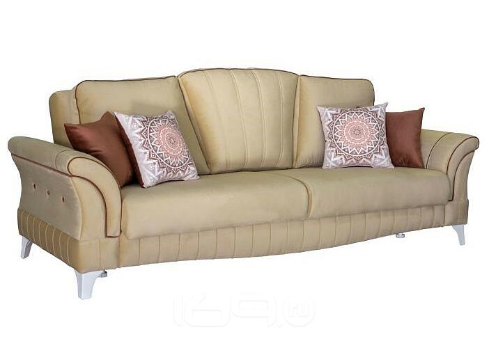 Диван - кровать Каролина Лекко голд/Лекко терра/FIBRE купон №1 орнамент голд