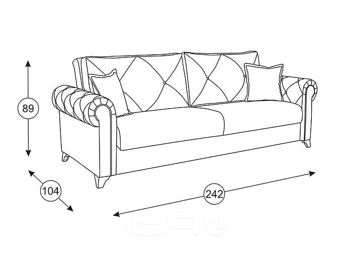 Диван - кровать Петра Велутто 29/Купол 3901 (red)