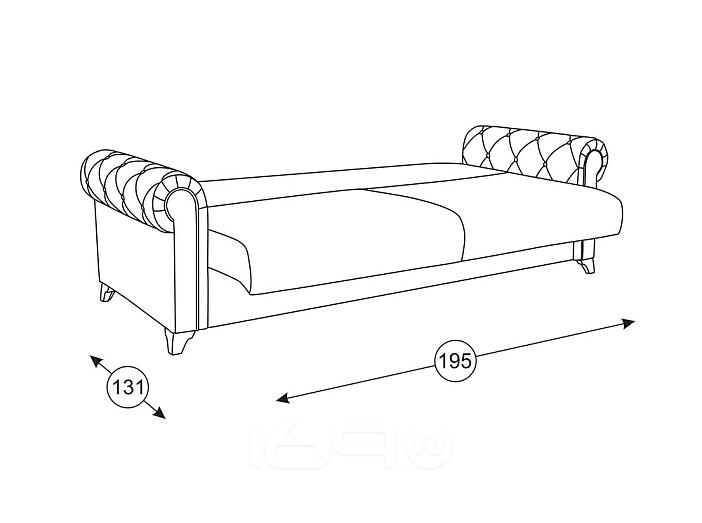 Диван - кровать Петра Велутто 29/Купол 3901 (red)