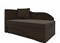 Кушетка Гармония левая Микровельвет Коричневый