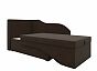 Кушетка Гармония левая Микровельвет Коричневый
