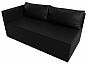 Кушетка Никас левая Экокожа Черный