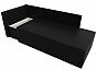 Кушетка Никас левая Экокожа Черный