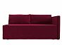 Кушетка Никас правая Микровельвет Бордовый
