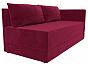 Кушетка Никас правая Микровельвет Бордовый