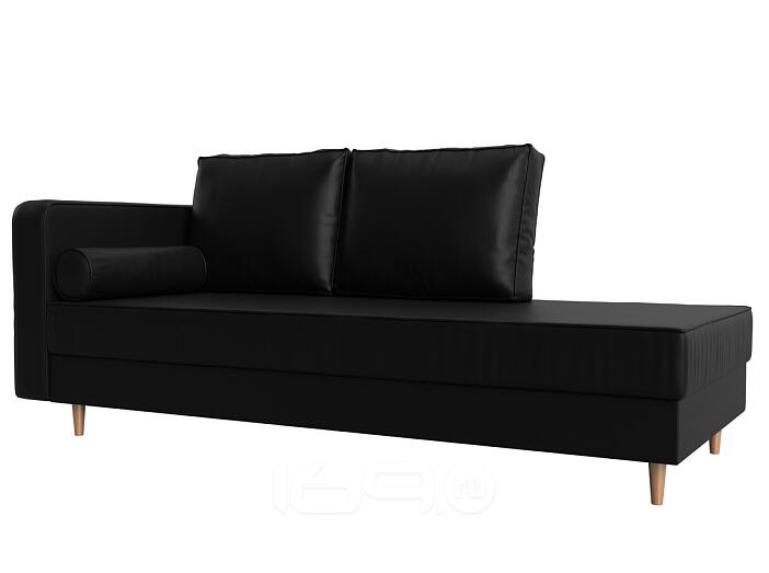 Кушетка Прайм Экокожа левая Черный
