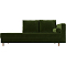 Кушетка Прайм правая Микровельвет Зеленый Кушетка Прайм правая Микровельвет Зеленый