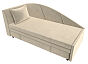 Кушетка Тропикана угол левый Микровельвет Бежевый