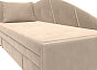 Кушетка Тропикана угол левый Велюр Бежевый