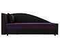 Кушетка Тропикана угол левый Велюр\Экокожа Фиолетовый\Чёрный