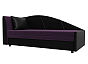 Кушетка Тропикана угол левый Велюр\Экокожа Фиолетовый\Чёрный