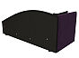 Кушетка Тропикана угол левый Велюр\Экокожа Фиолетовый\Чёрный