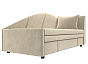 Кушетка Тропикана угол правый Микровельвет Бежевый