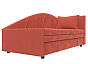 Кушетка Тропикана угол правый Микровельвет Коралловый