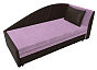 Кушетка Тропикана угол правый Микровельвет\Экокожа Сиреневый\Коричневый