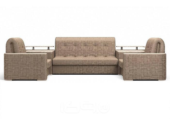 Прямой диван Ибица с 2 креслами и 2 столиками Camelot 09