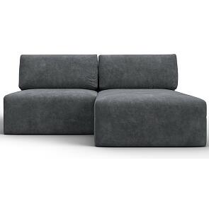 Диван угловой модульный лига-060 нпб угол универсальный велюр brut 16 темно-серый еврокнижка