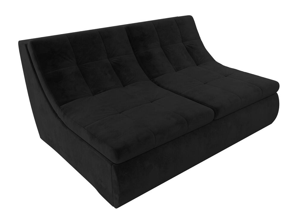 Модуль Холидей раскладной диван Велюр Черный модуль для дивана холидей угол велюр серый