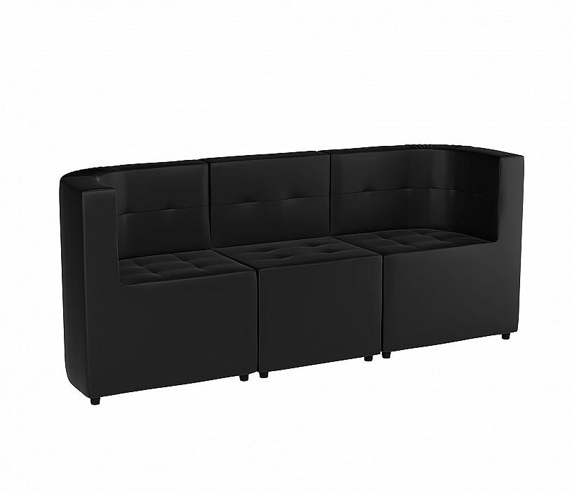 Модульный диван комплект Домино Экокожа Черный Браво Д-086-0997
