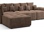Модульный диван "торонто 4" стандарт коричневый вариант 2 без механизма
