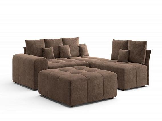 Модульный диван Торонто 7 СТАНДАРТ Коричневый Вариант 2 бокорезы fit стандарт 48014