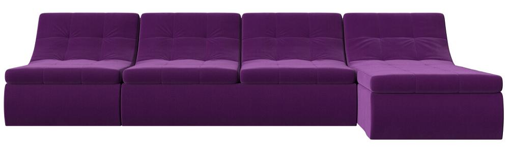 Диван угловой модульный Холидей Микровельвет Фиолетовый модульный диван из ротанга бергамо
