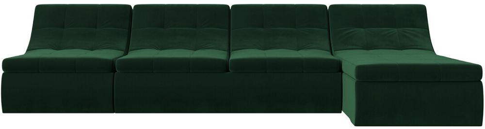 Диван угловой модульный Холидей Велюр Зеленый модульный диван из ротанга бергамо