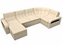 Диван П-образный Лига-035 левый угол Экокожа Бежевый