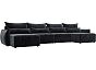 Диван п-образный лига-051 нпб лонг велюр tower 11 темно-серый еврокнижка