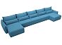 Диван п-образный лига-051 нпб мегалонг рогожка амур 10 голубой еврокнижка