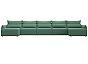 Диван п-образный лига-051 нпб мегалонг рогожка амур 11 зеленый еврокнижка