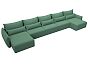 Диван п-образный лига-051 нпб мегалонг рогожка амур 11 зеленый еврокнижка