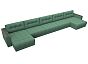 Диван п-образный с декором лига-049 нпб мегалонг рогожка амур 11 зеленый еврокнижка