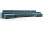 Диван п-образный с декором лига-049 нпб мегалонг велюр seven 113 бирюзовый еврокнижка