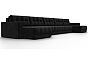 Диван п-образный с декором лига-049 нпб мегалонг велюр seven 35 черный еврокнижка