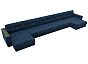 Диван п-образный с декором лига-049 нпб мегалонг велюр brut 11 синий еврокнижка